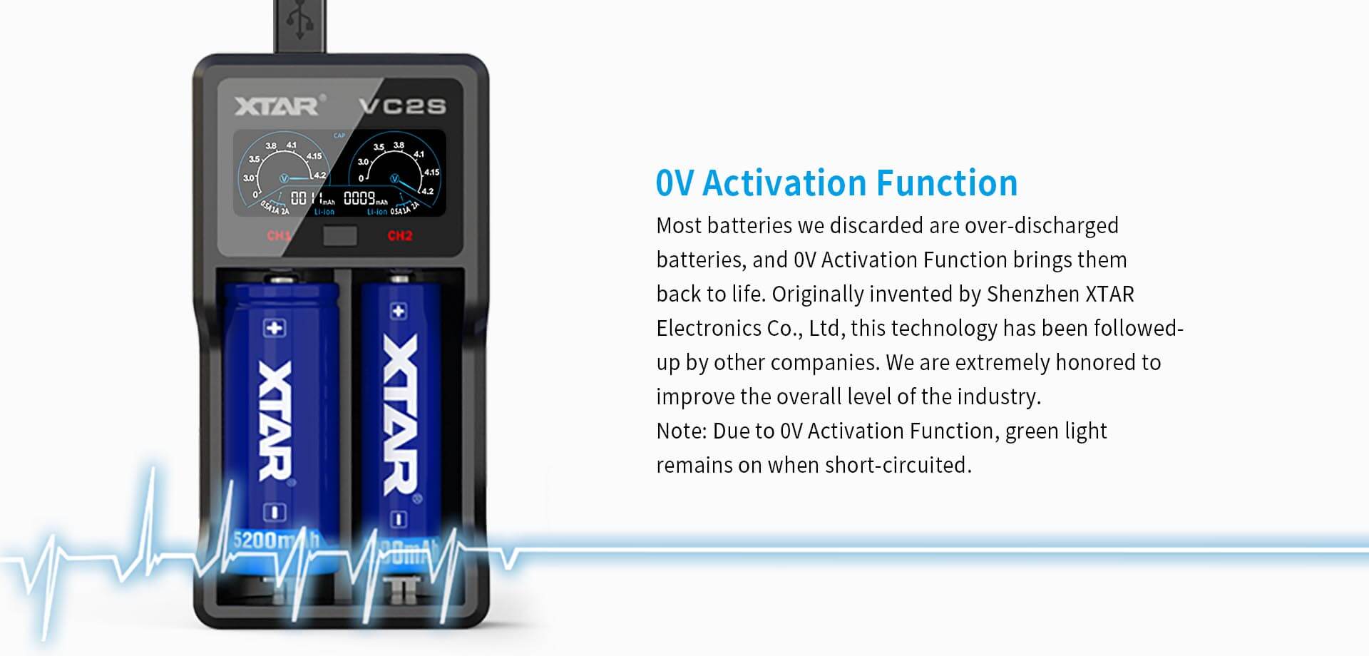 Cargador Inteligente Xtar VC2S Li-ion | Ni-Mh | 16340, CR123A, 18650, AA, AAA ADV8